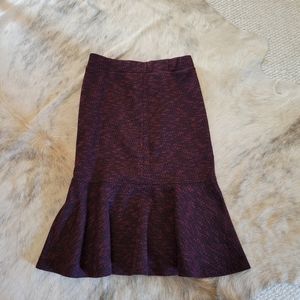 Lands End wool, jacquard tulip skirt